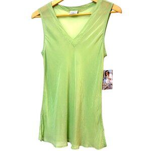 NWT Click CMC Flowy Tank Top Style Size Small Sheer Light Green Lightweight New